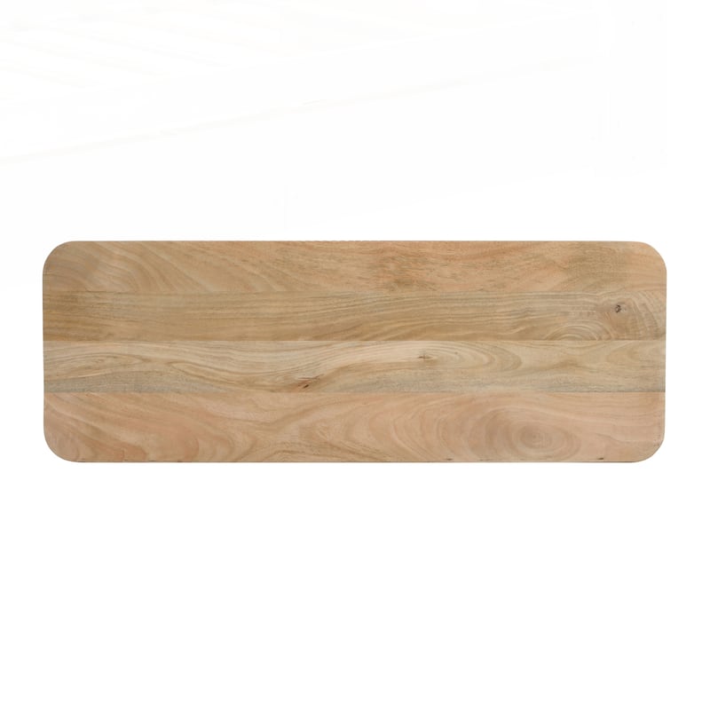 Solid Wood Entryway Table with Fluted Design