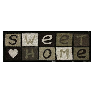 Sheltered Printed Large Front Door Mat Sweet Home Coir Coco Fibers Rug
