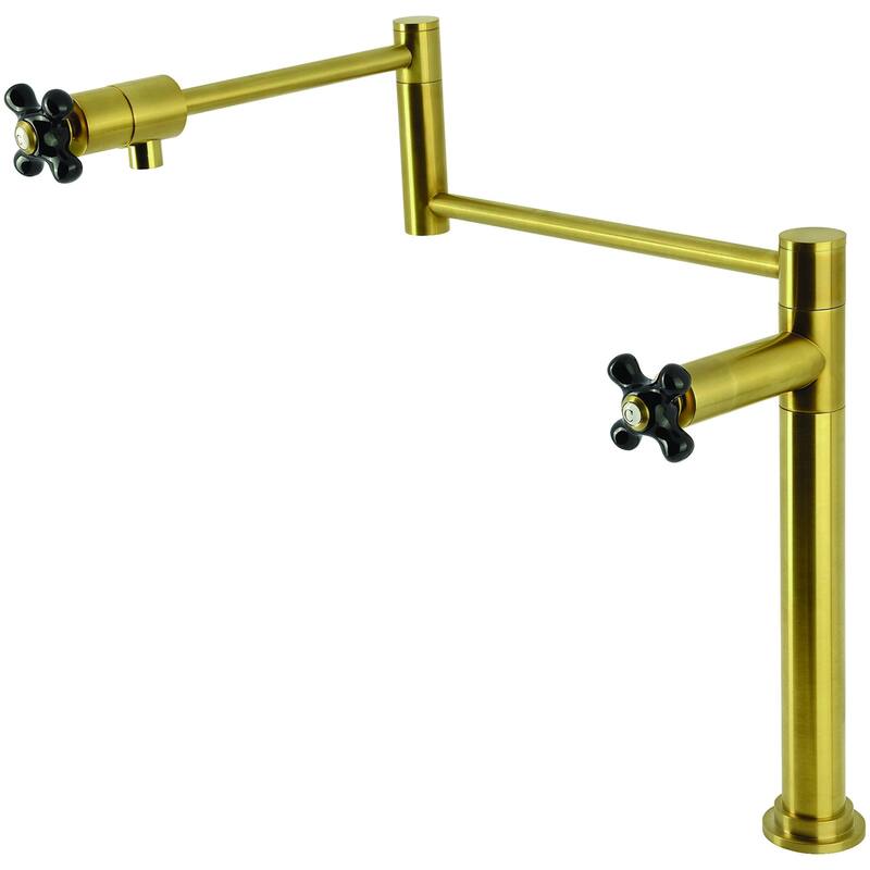 Kingston Brass KS470.PKX Duchess 3 GPM Single Hole Pot Filler with - Brushed Brass
