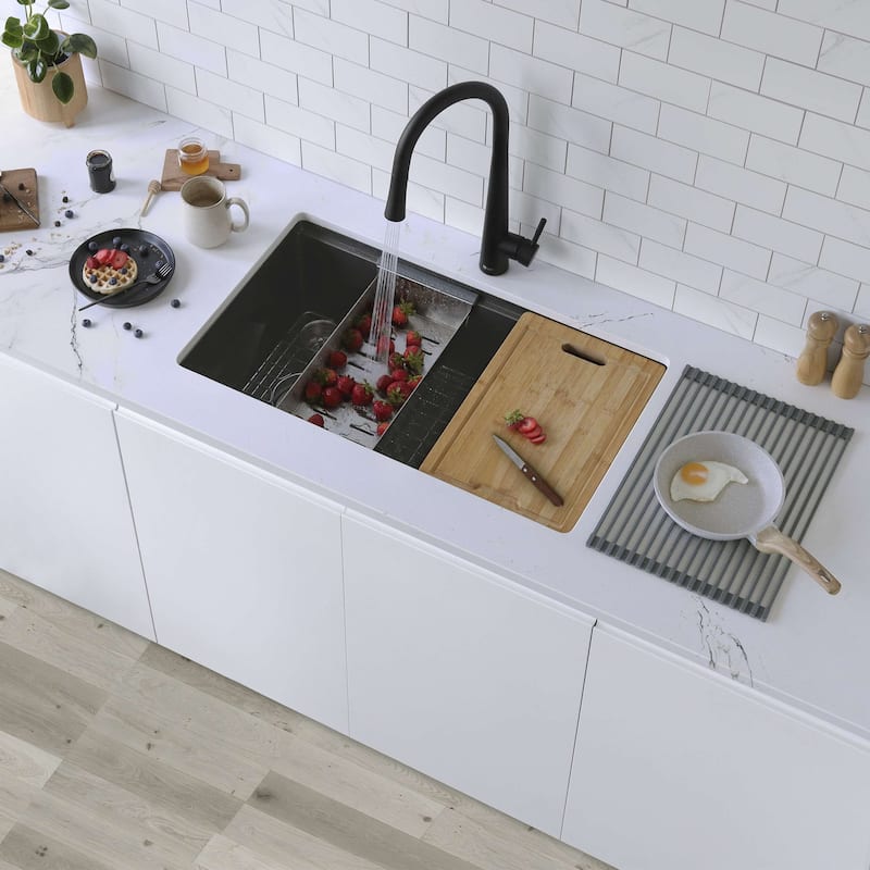 Versa33 Undermount 33" Single Bowl Stainless Steel Kitchen Sink - 33" x 19" x 10"