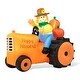 preview thumbnail 7 of 16, Glitzhome 7ft Fall Lighted Inflatable Tractor Scarecrow Decor