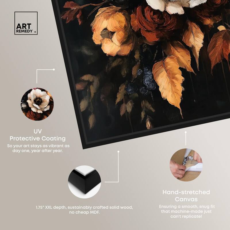 Dark Roses Beauty II Canvas by Art Remedy
