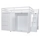 preview thumbnail 3 of 18, Merax Full Size Wood Loft Bed With Built-in Wardrobes, Cabinets and Drawers