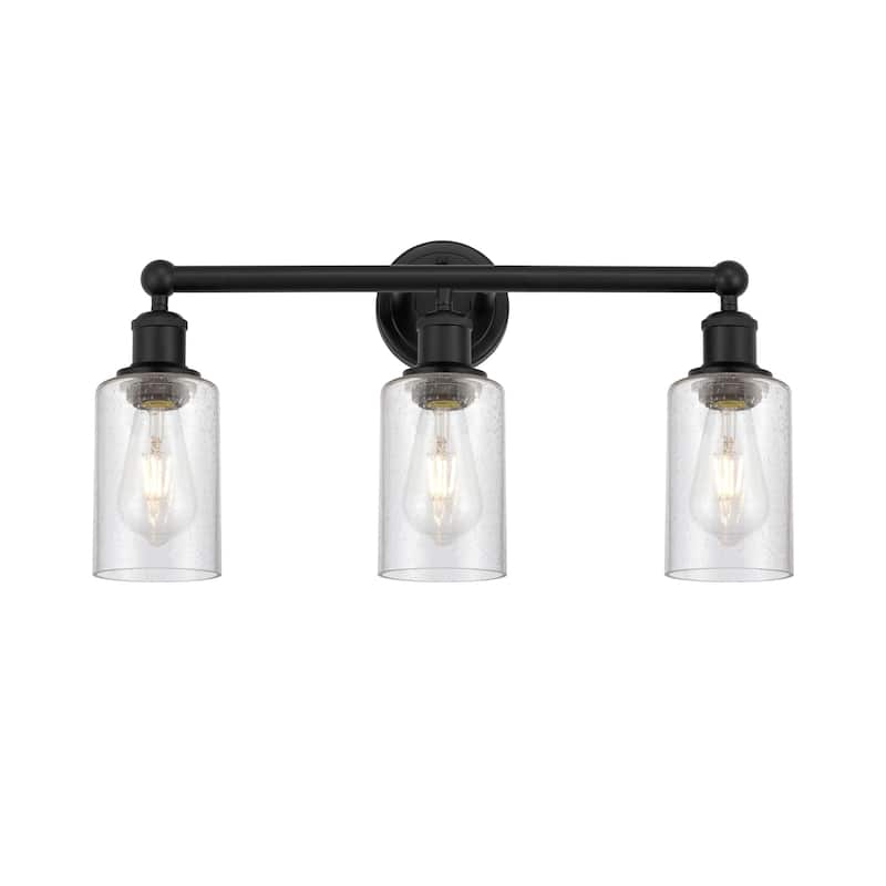 Innovations Lighting 616-3W-11-22 Clymer Vanity Clymer 3 Light 22" - Matte Black / Seedy