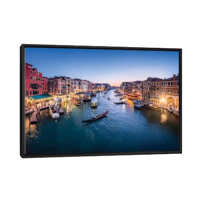 iCanvas "Grand Canal At Night, Venice, Italy" by Jan Becke Framed Canvas Print