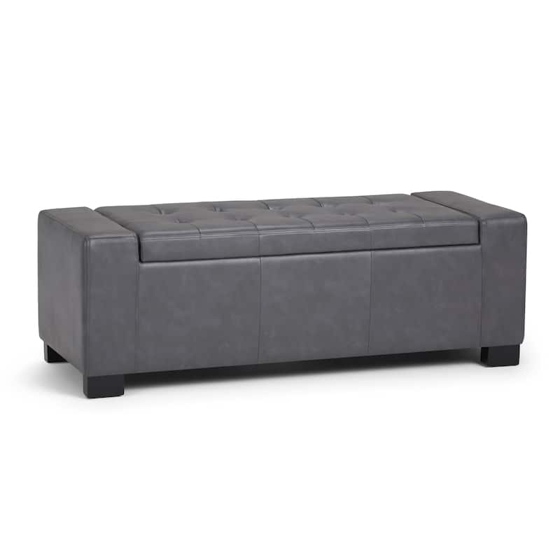 WYNDENHALL Santa Fe 51 inch Wide Contemporary Rectangle Storage Ottoman