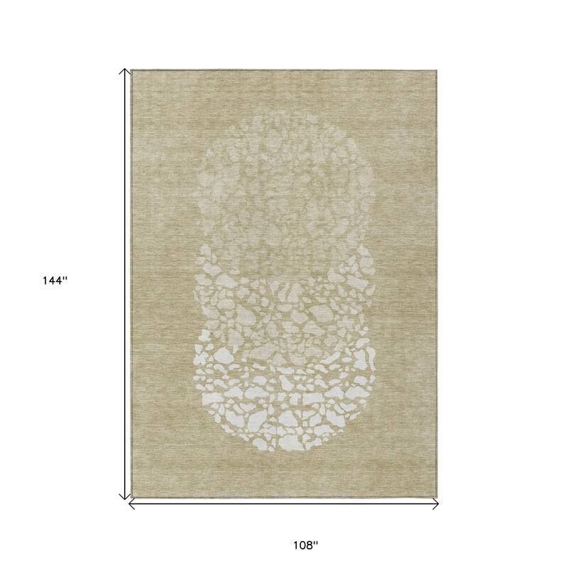 HomeRoots Abstract Transitional Rectangle Outdoor Rug