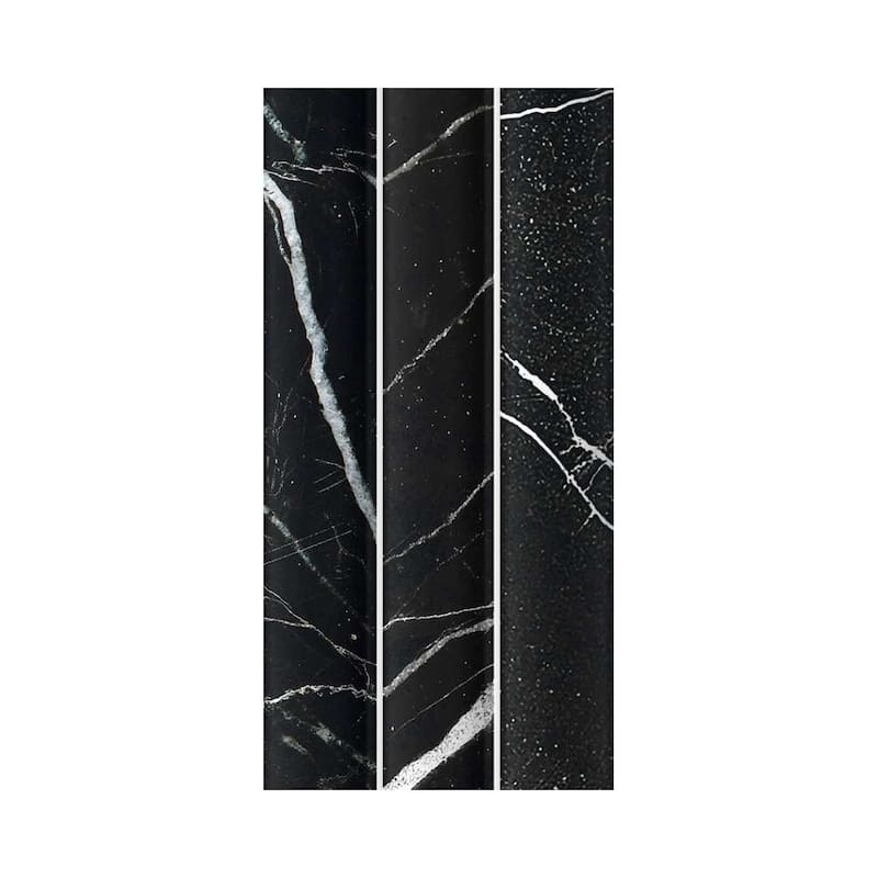 Lyrical 4.5x9 Matte Marble Look Porcelain Fluted Ribbed Tile - Wall, Backplash
