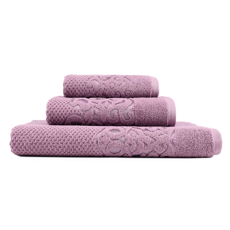 East'N Blue Galata Turkish Cotton Bath Towel Set (Set of 3) - (1 Bath Towel, 1 Hand Towel, 1 Washcloth)