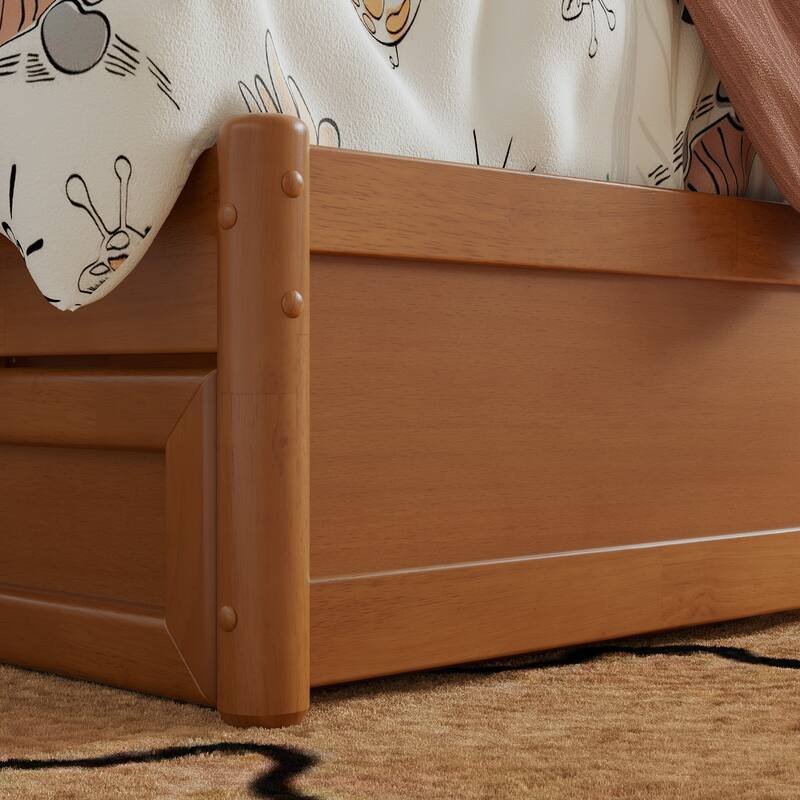 Lucia Platform Bed with Panel Footboard and Twin Trundle