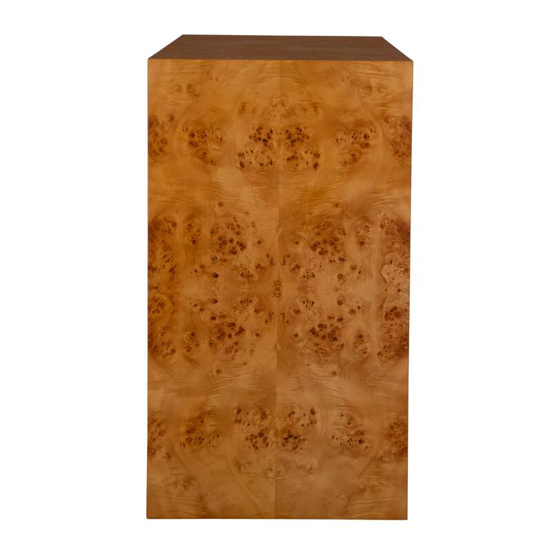 2 Drawer Geometric Storage Chest - 30" - Natural Brown