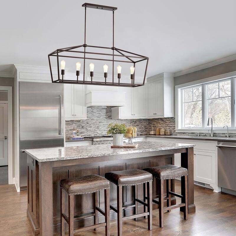 Tutturous 6 Light Kitchen Island Linear Pendant Light