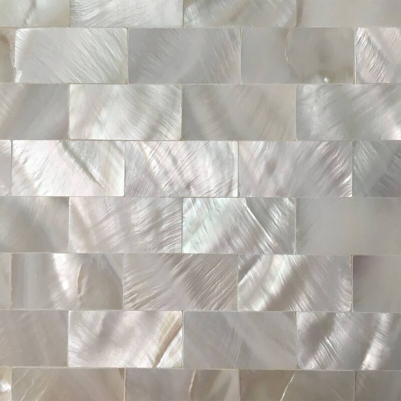 Art3d Mother of Pearl Shell Mosaic Tile for Kitchen Backsplash Seamless12"x12" (10 Tiles)