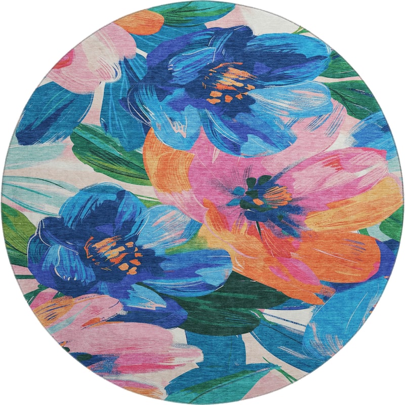 Premium Washable Super Soft Modern Floral Mayfield Rug
