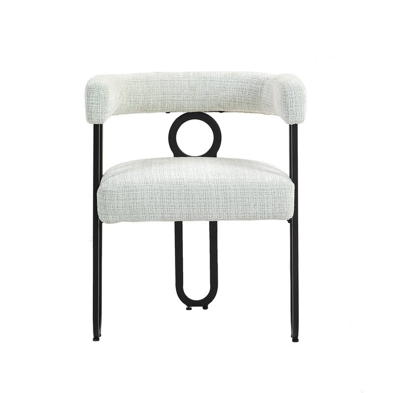 Fabric Upholstered Kitchen Side Dining Chair with Cushion, Backrest, Non Slip Feet for Dining Room Kitchen Living Room Bedroom