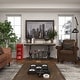 preview thumbnail 4 of 18, Red Wooden Vintage London Booth 2 Shelf Telephone Storage Unit