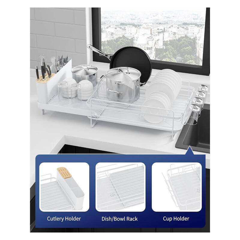 Large Dish Drying Rack - Extendable Dish Rack