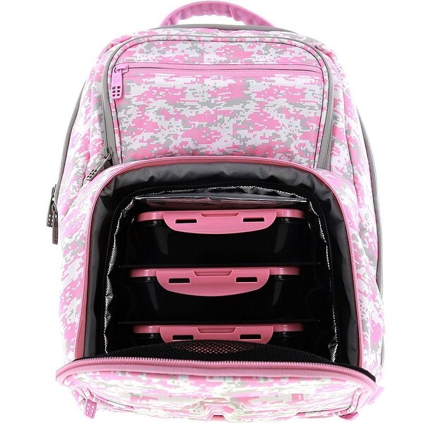 pink gray backpack