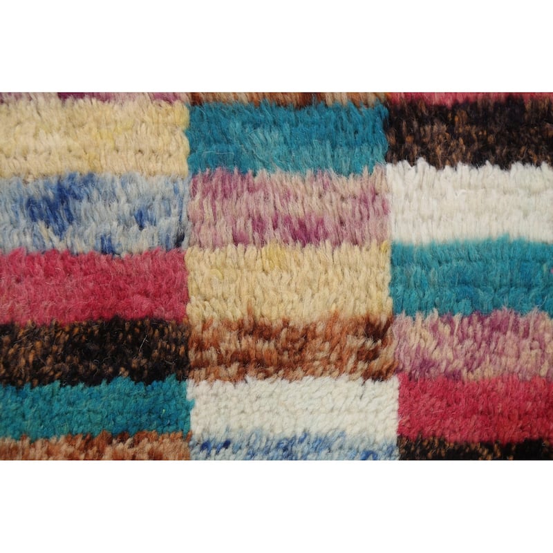Tribal Moroccan Oriental Living Room Area Rug Hand-knotted Wool Carpet - 7'7" x 10'7"
