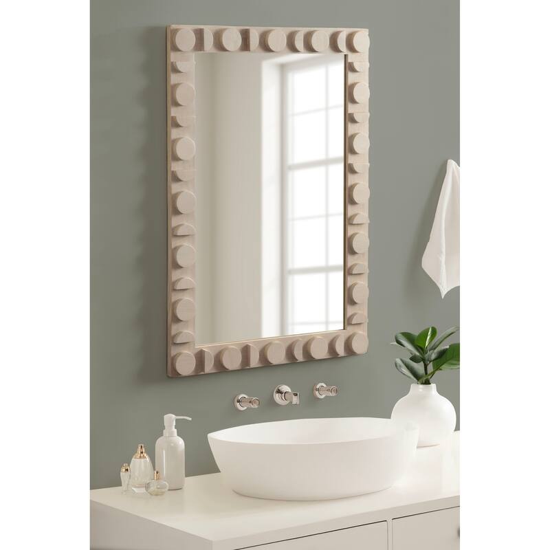 Kate and Laurel Lunara Wood Rectangle Mirror