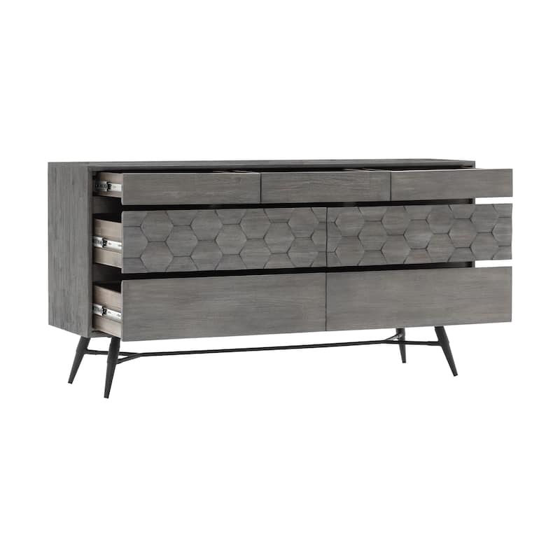 Makena Modern 4 Piece Acacia Wood Bedroom Set