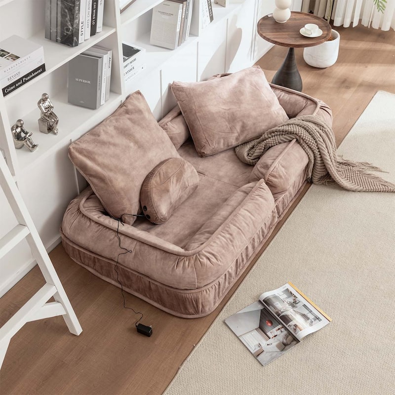 Comfortable Floor Sofa,with 5 Adjustable Positions & Massage Pillow