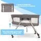 preview thumbnail 5 of 10, Portable 2-In-1 Bassinet,Folding Portable Crib With Removable Canopy