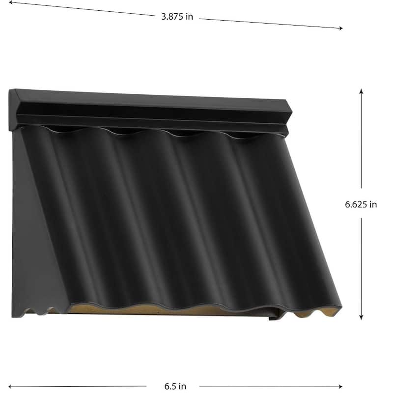 POINT DUME® Wakecrest LED Matte Black Outdoor Wall Lantern with DURASHIELD - 9 in x 3.875 in x 6.625 in