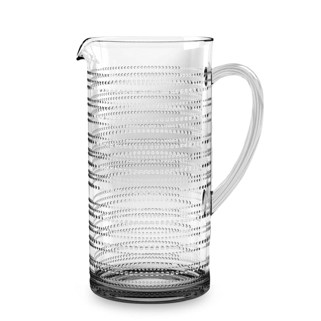 Abode Homewares by TarHong Beaded Pitcher, Clear , 94.7 oz