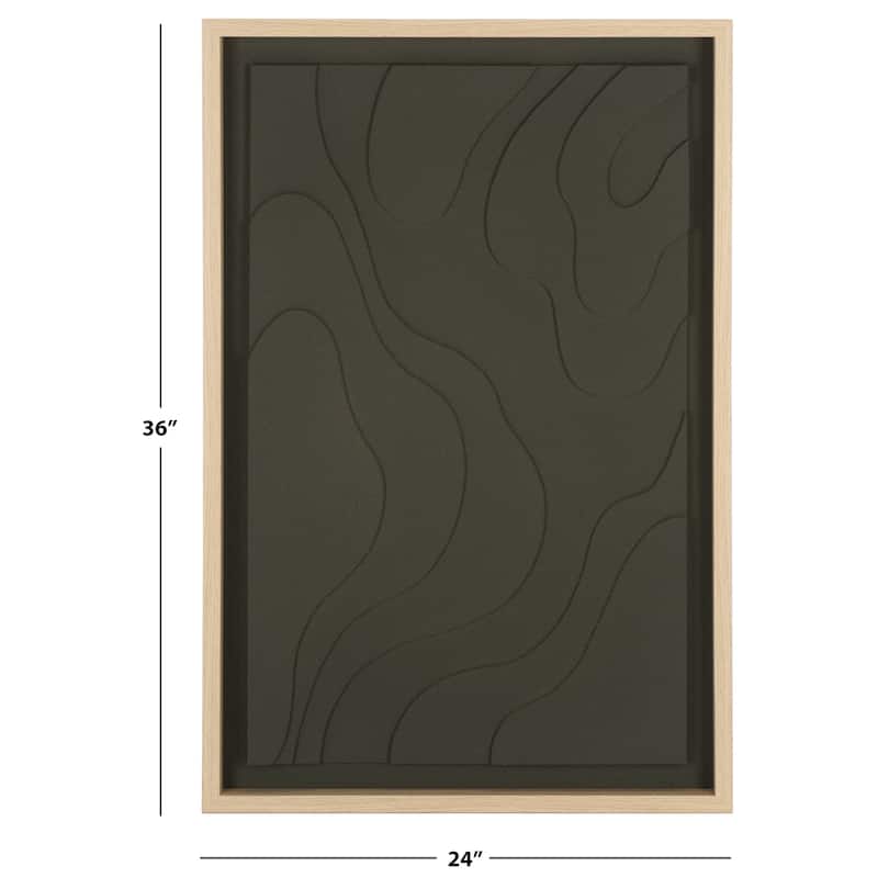 SAFAVIEH Home Terrace Fields 24W x 36L-inch Framed Wall Art - Olive