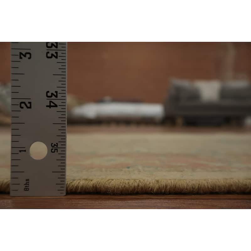 Hand Knotted Oriental 100% Wool Carpet Traditional All-Over Brown Ziegler Area Rug - 3' 7'' X 2' 0''