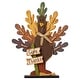 preview thumbnail 30 of 53, Glitzhome Thanksgiving Wooden Turkey Table Decor Wall Hanging Signs A-Table Decor