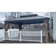preview thumbnail 63 of 142, Outdoor Hardtop Gazebo Pergola w Galvanized Steel Roof and Aluminum Frame, Prime Curtains and nettings include