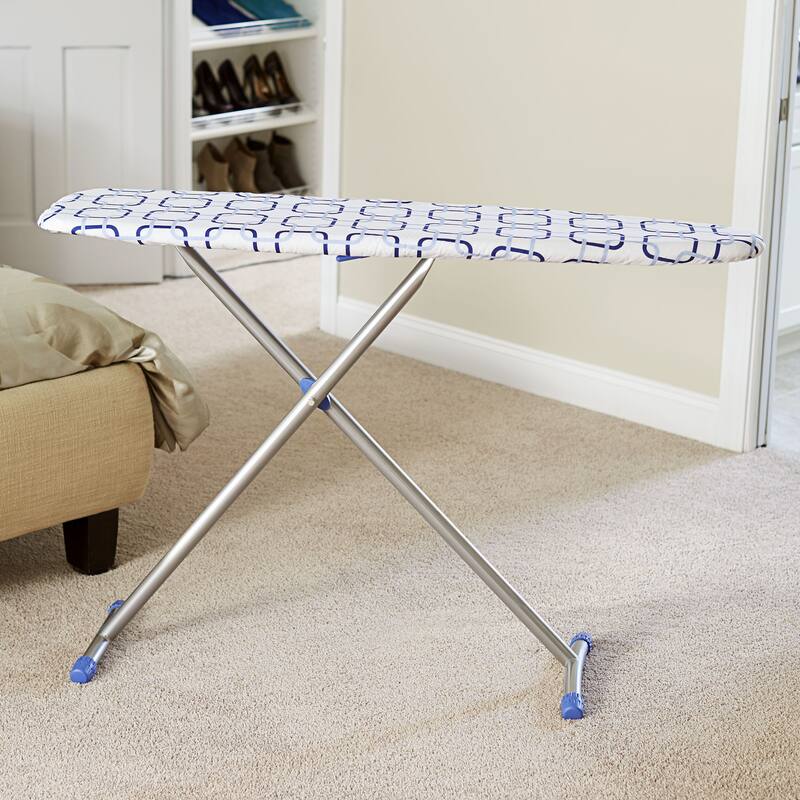 Household Essentials Arched T-Leg Ironing Board - 54.0"L x 14.0"W x 39.0"H - Blue