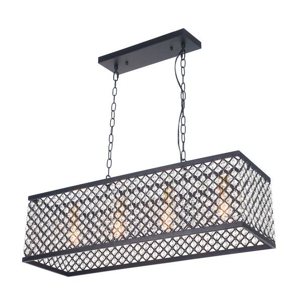 Shop Black Kitchen Island Lighting Linear Dining Room Chandelier