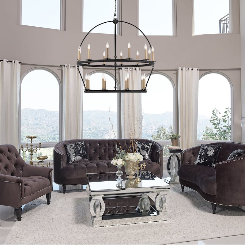 20 Light Wagon Wheel Candle Style Chandelier - 41.34"x41.34"x40.09"