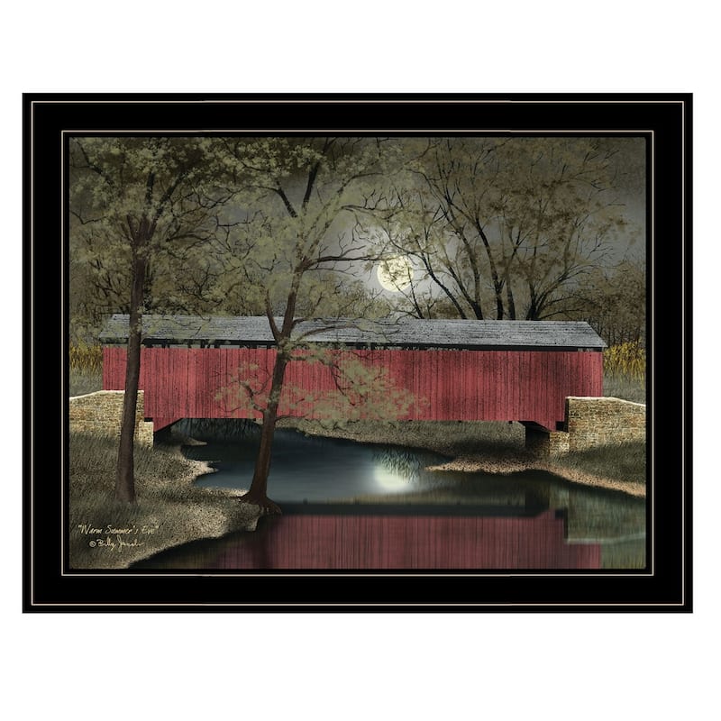 TrendyDecor4U Farmhouse "Warm Summer's Eve" Framed Print Wall Art by Billy Jacobs