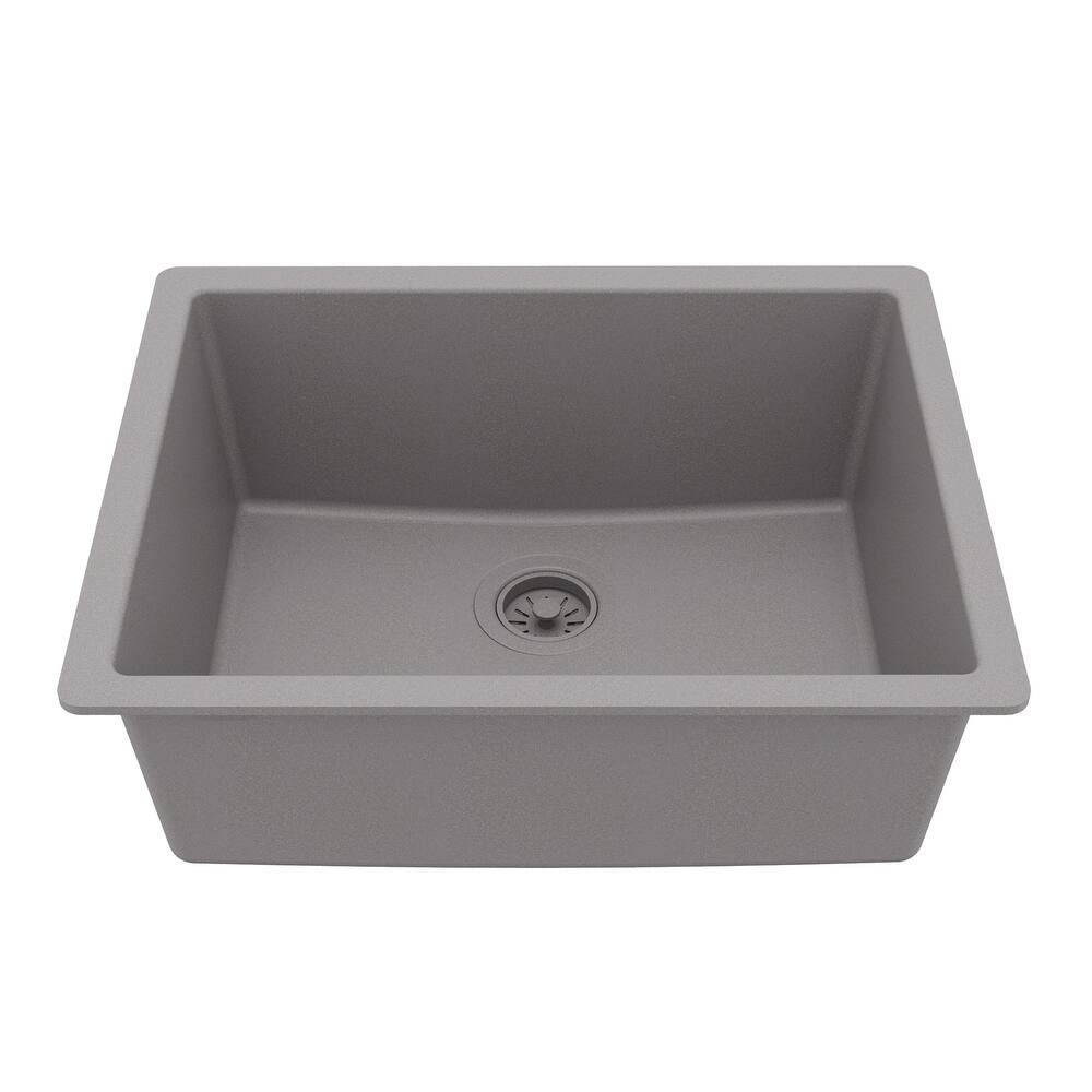 Karran Undermount 24.38 in Single Bowl Quartz Kitchen Sink