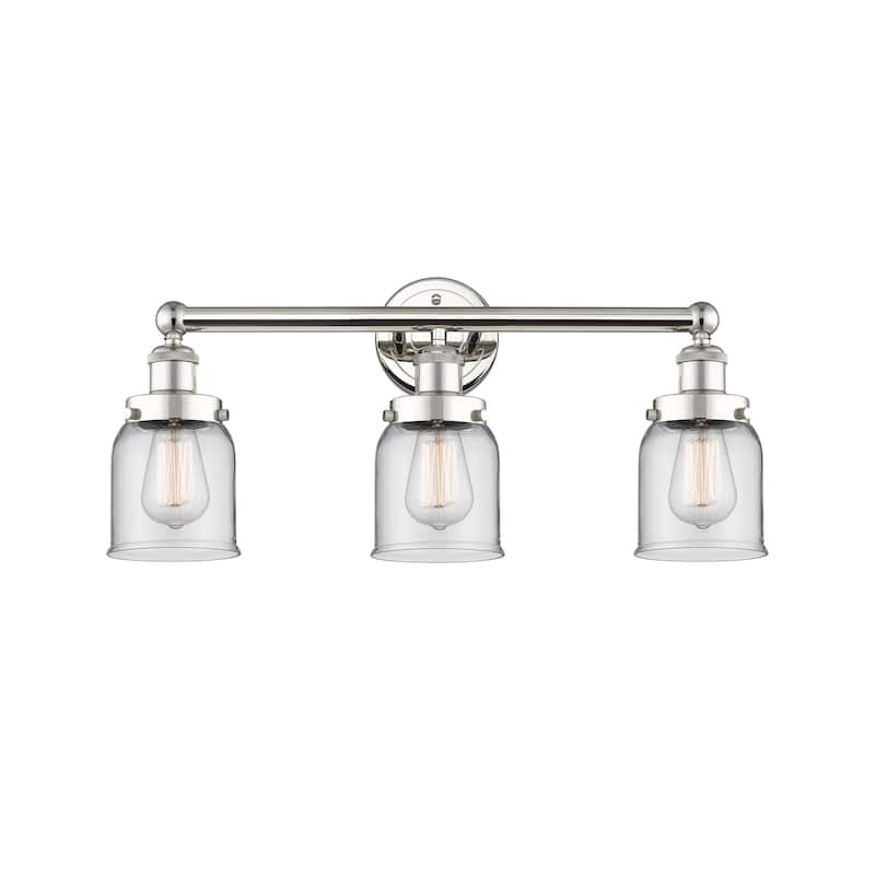 Innovations Lighting 616-3W-10-25 Bell Vanity Bell 3 Light 25" Wide - Polished Nickel / Clear / Multi-Colored