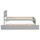 preview thumbnail 9 of 10, Modern Wooden Twin Size Platform Bed Frame with Trundle - Sturdy Construction from Rubberwood and Plywood