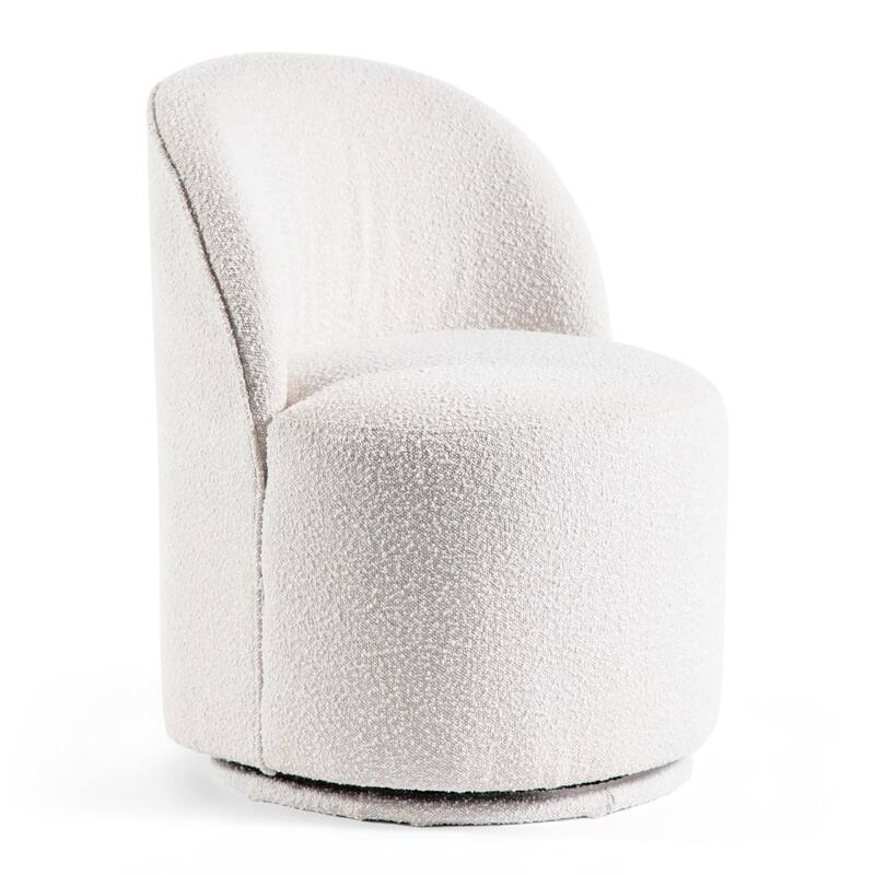 Furniture of America Torin Modern 5-Piece White Marble Top Dining Table Set with Swivel Chairs