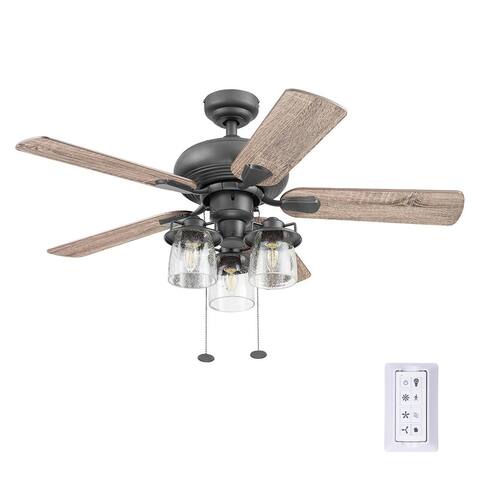 Prominence Home Crown Ridge 42-inch Farmhouse LED Ceiling Fan with Remote - 42