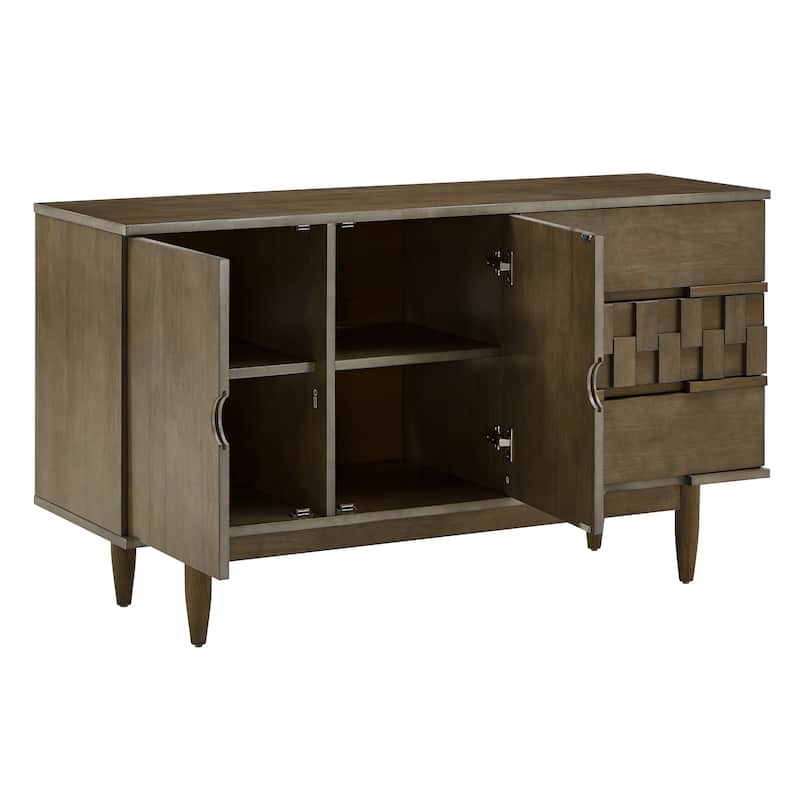 Kieran Mid-Century Wood 2-Door and 3-Drawer Server by iNSPIRE Q Modern