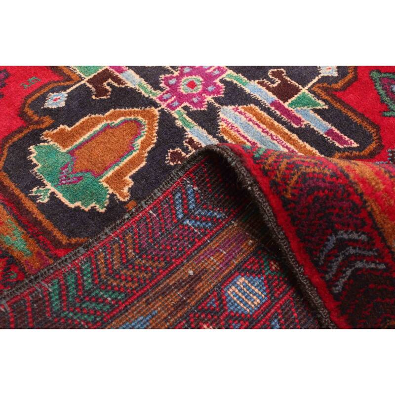 ECARPETGALLERY Hand-knotted Teimani Red Wool Rug - 2'11 x 4'10