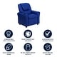 preview thumbnail 18 of 189, Contemporary Kids Recliner with Cup Holder and Headrest - 24"W x 21.5" - 36.5"D x 27"H