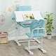 preview thumbnail 16 of 19, Gymax Kid's Study Desk & Chair Set w/Tilt Desktop Book Stand Footrest