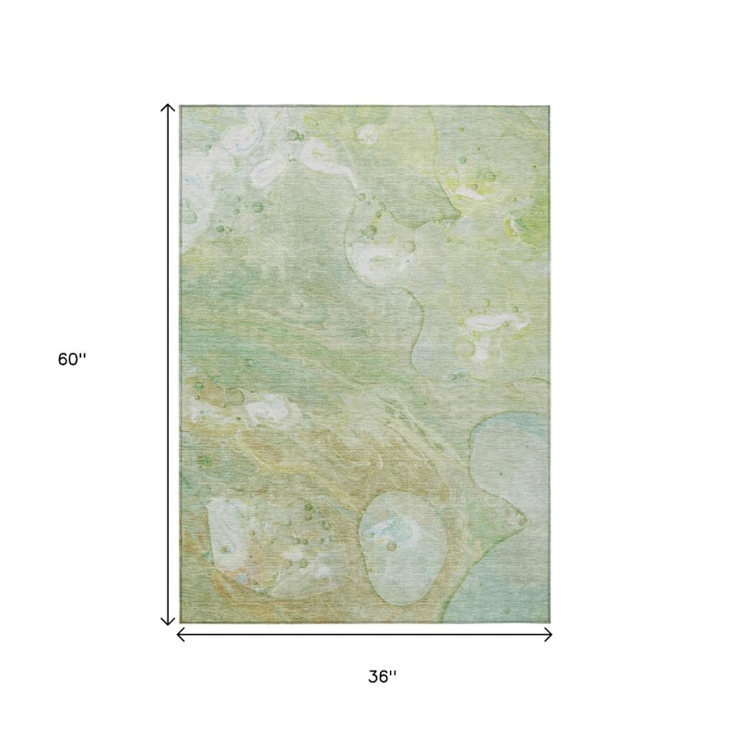HomeRoots Abstract Transitional Rectangle Outdoor Rug