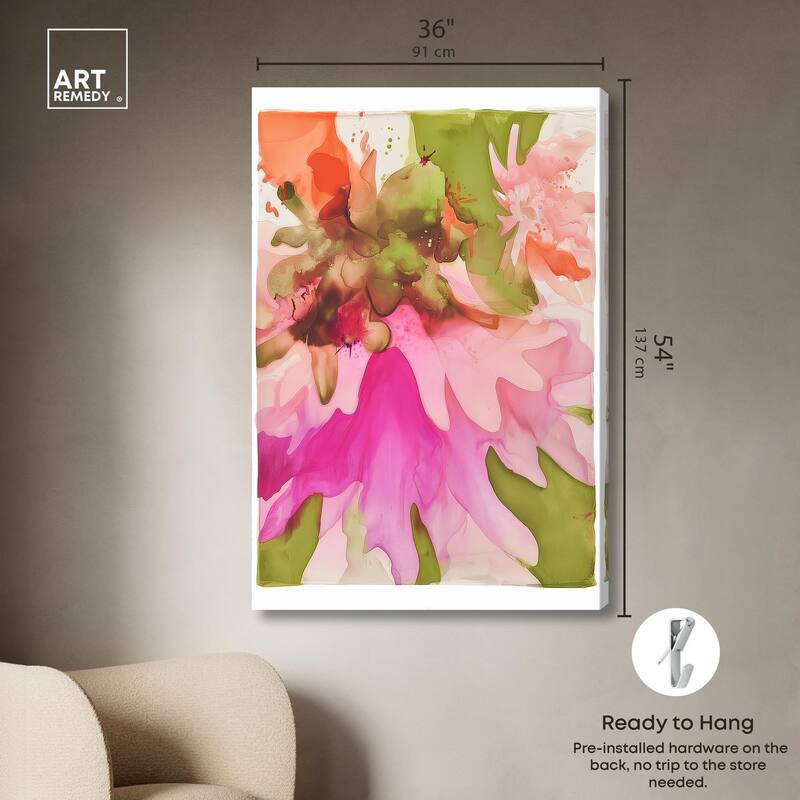 Vibrant Fluidity Floral I Canvas by Art Remedy, Gallery Wrapped