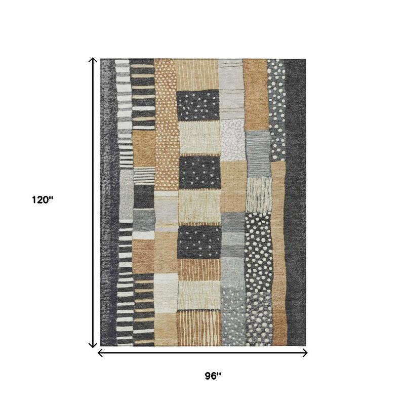 HomeRoots Geometric Transitional Rectangle Outdoor Rug