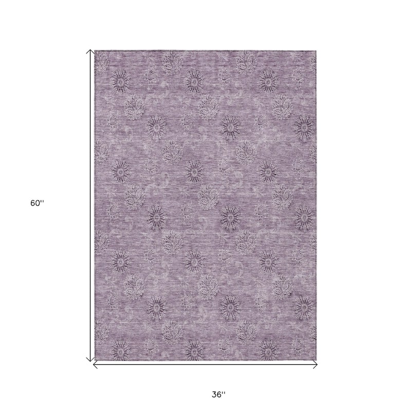HomeRoots Floral Transitional Rectangle Outdoor Rug